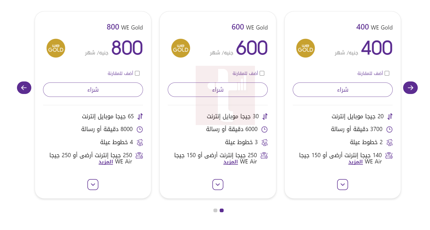 المصرية للاتصالات تطلق نظام الفاتورة الشهري الجديد وي جولد