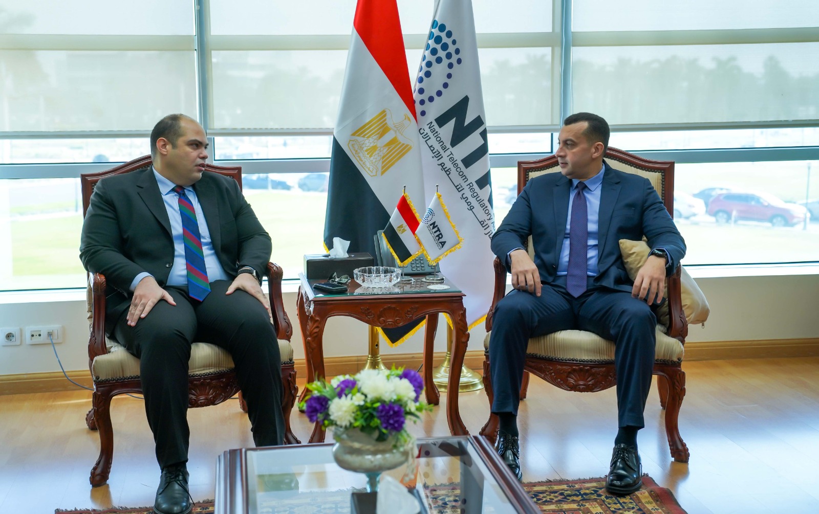 اجتماع بين حسام الجمل رئيس الجهاز القومي لتنظيم الاتصالات ورئيس حماية المنافسة