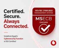 شهادة ISO/IEC 27001 هي شهادة مستقلة معترف بها دوليًا تشمل منظومة الأمن السيبراني بالكامل، بما يعزز مرونة الشبكة التي يعتمد عليها 55 مليون عميل في جميع أنحاء مصر